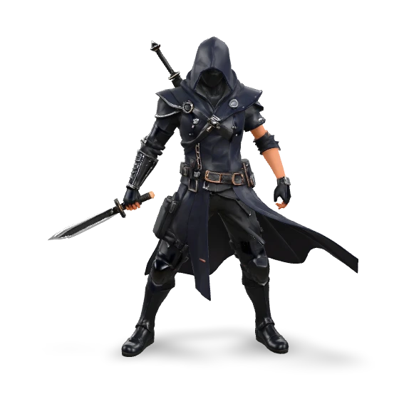 Low poly Shadow Assassin 3D model