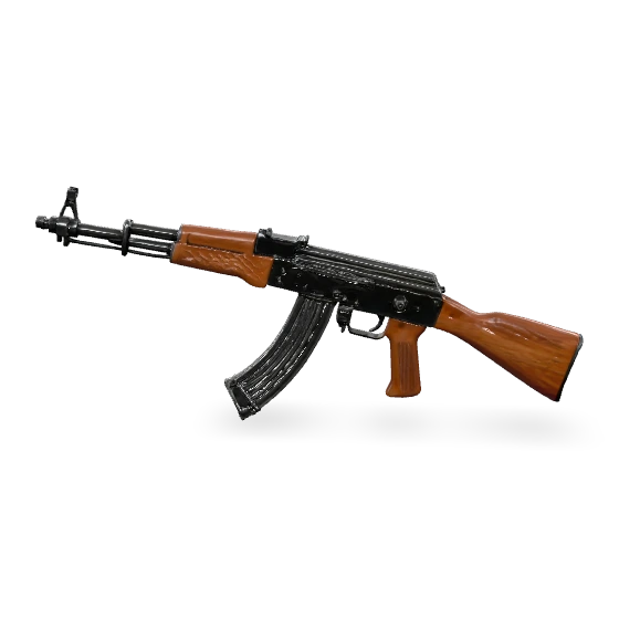 Low poly AK-47 3D model
