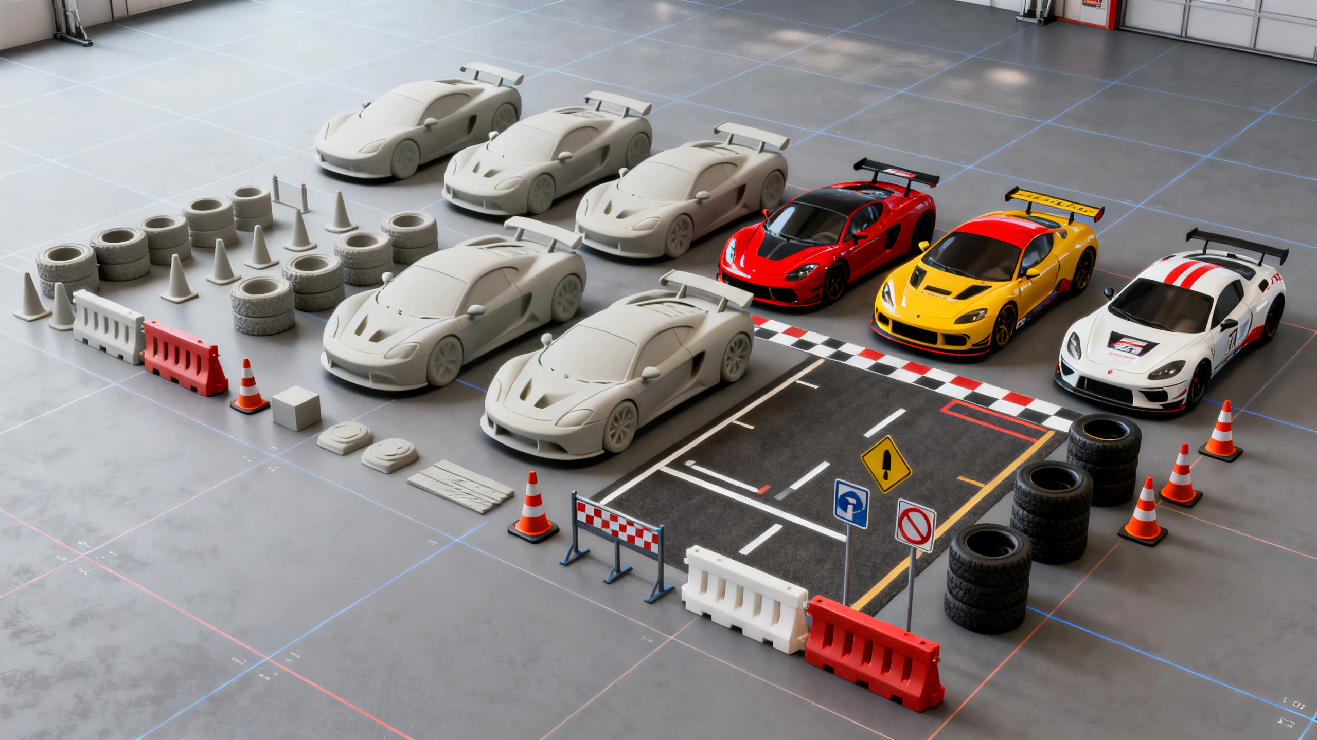 Qwen racing car asset collection