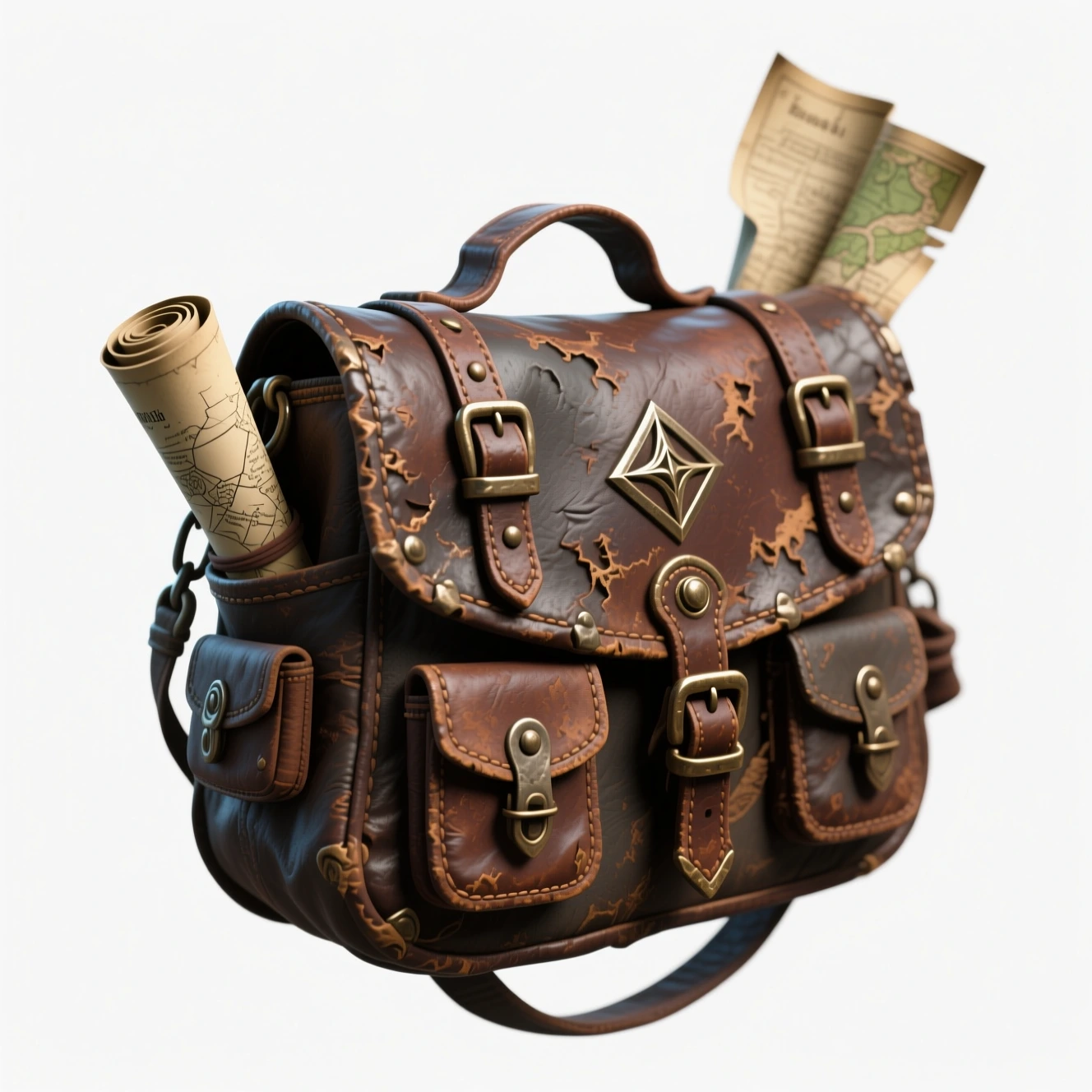 Qwen adventurer leather satchel bag