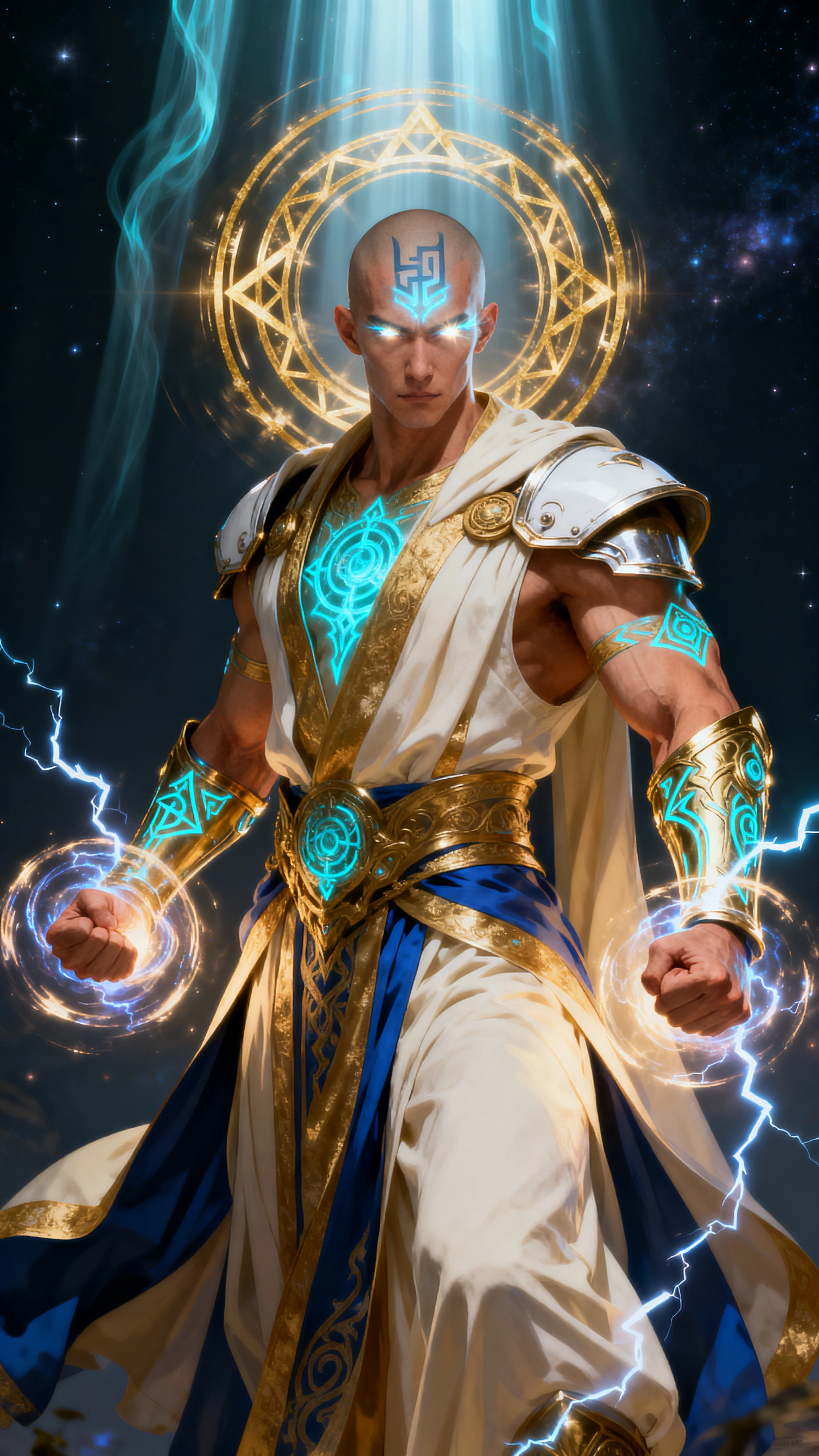 Seedream4 cosmic monk channeling energy