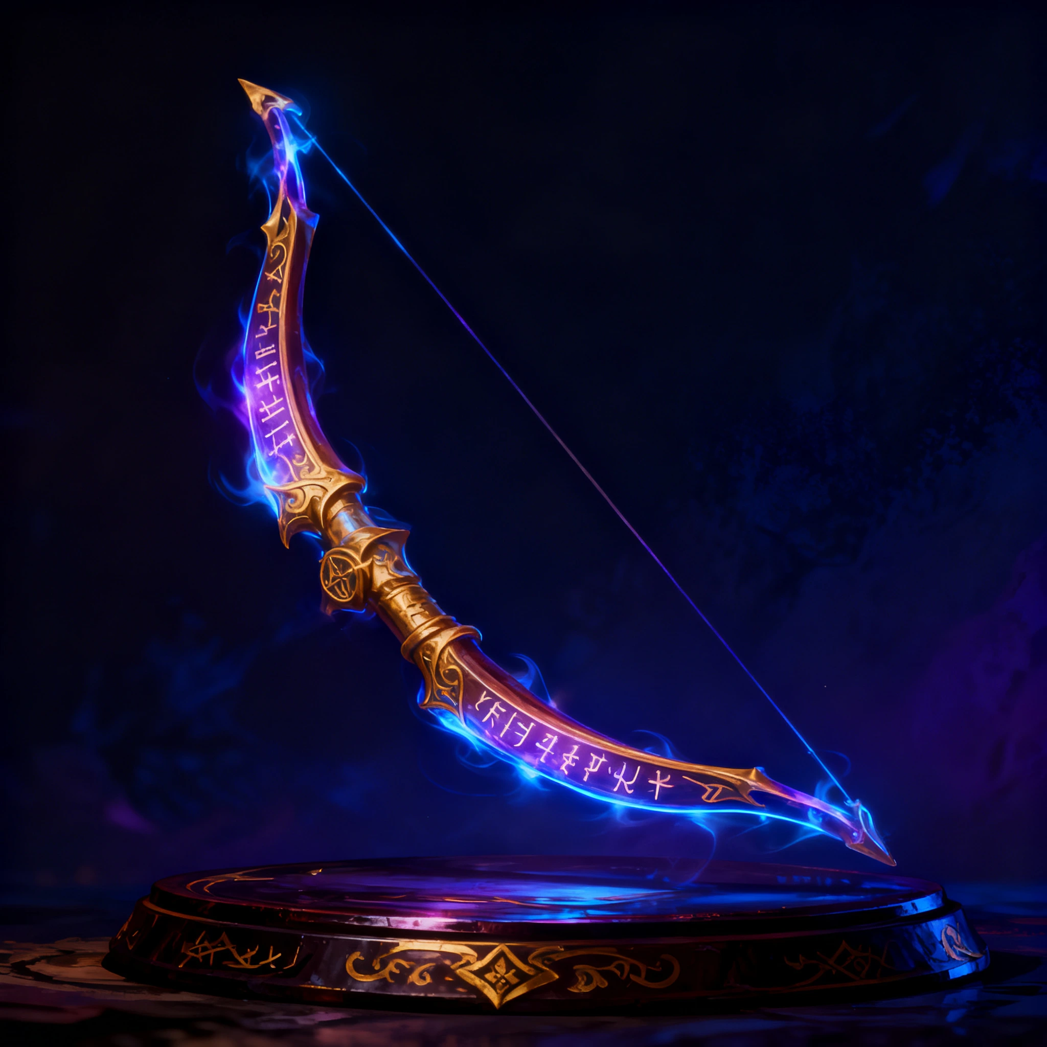 Seedream4 glowing rune bow