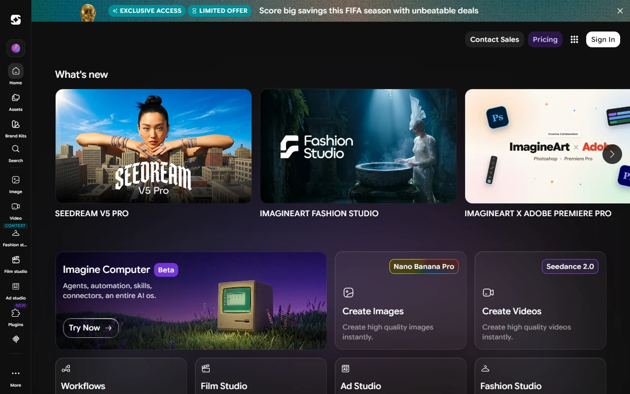 ImagineArt — free AI image to video generator, image generation, and multi-format game art platform