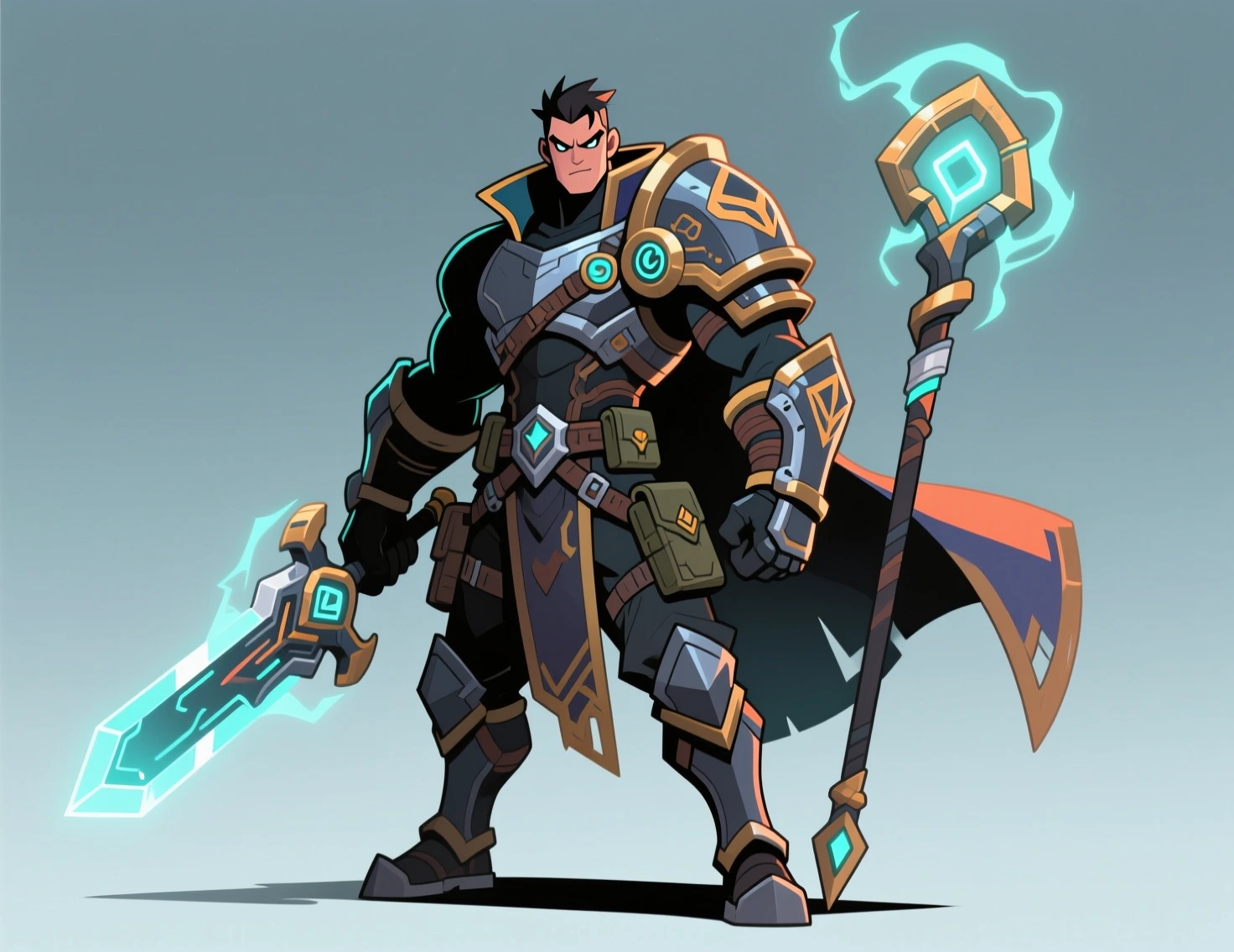 Cel-shaded warrior