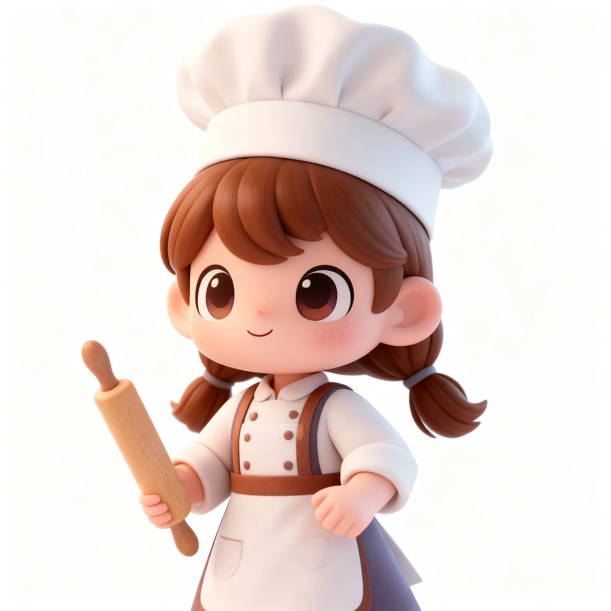 Chibi 3D baker in the same chibi style
