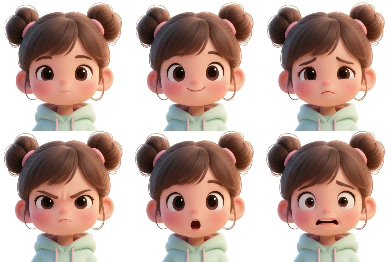 AI Facial Expression Sheet Generator