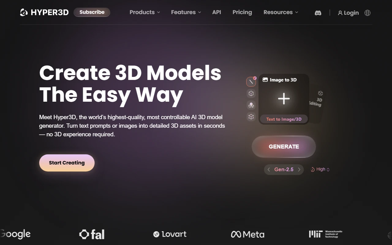 Rodin AI (Deemos / Hyper3D) — premium AI 3D model generator with photorealistic 4K PBR textures