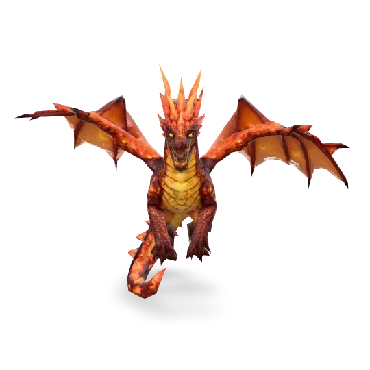 3D dragon LOD1 — reduced to 2000 faces for mid-distance in-game