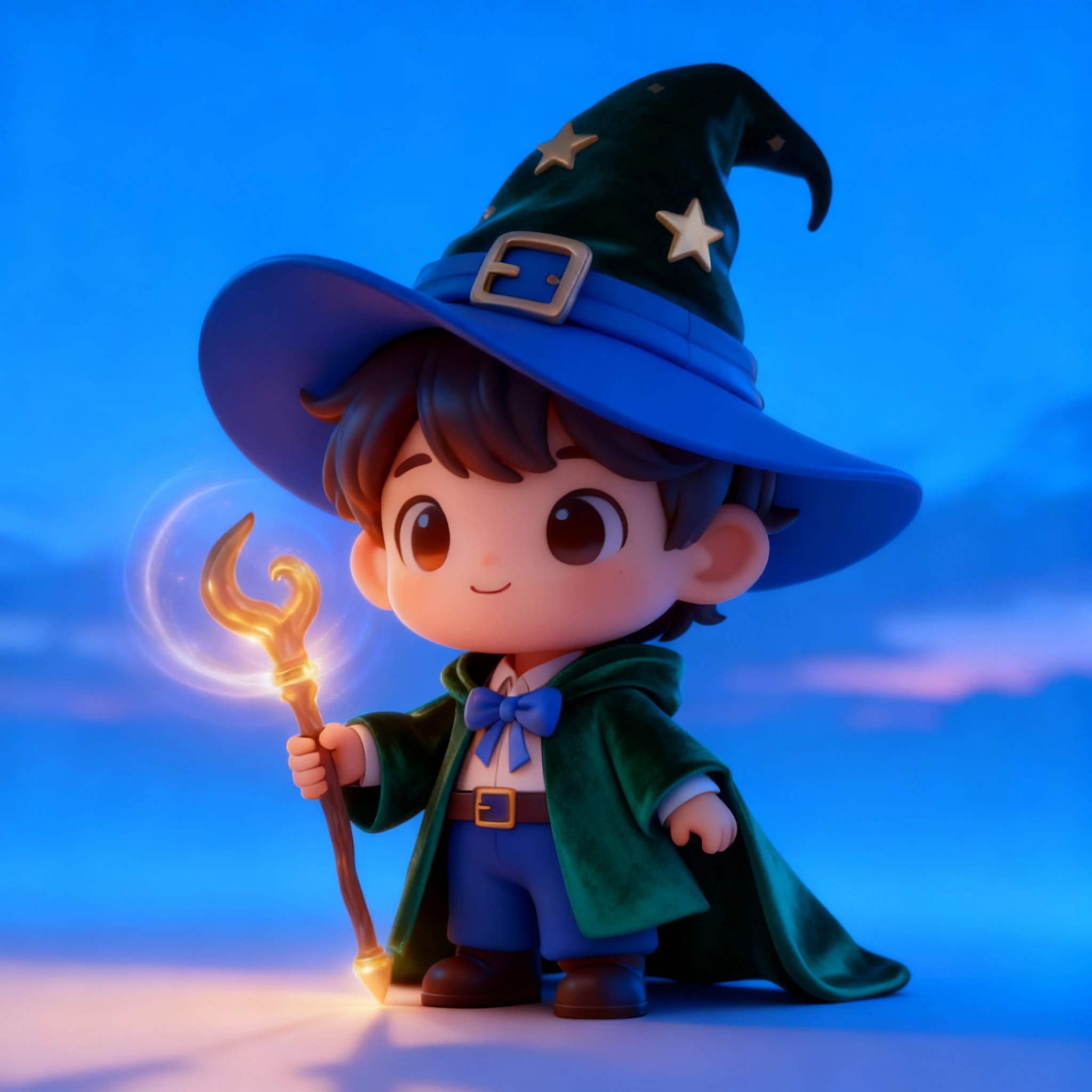 Wizard boy outfit color variation — emerald robe