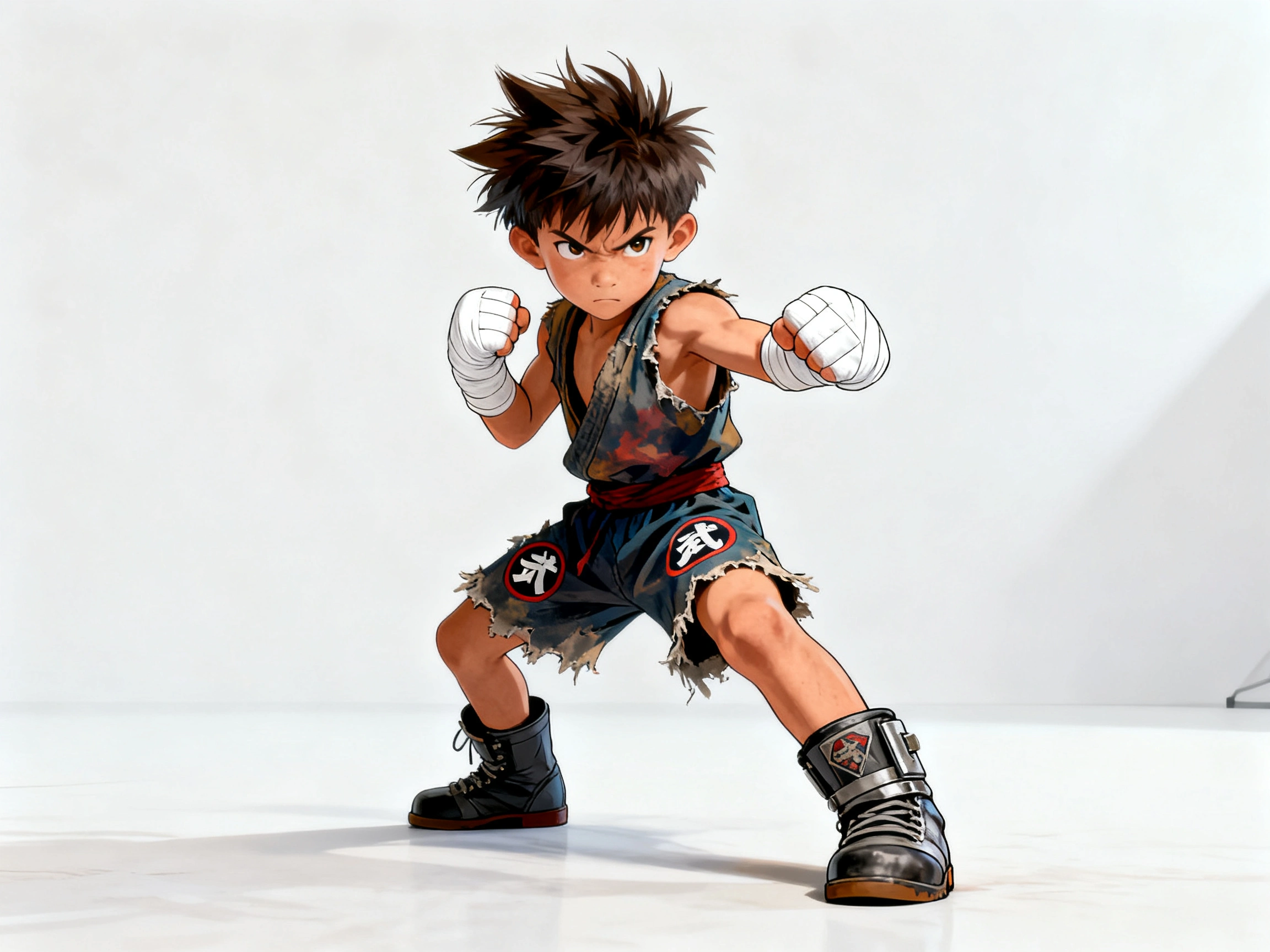Anime fighter AI character — input for pose generation