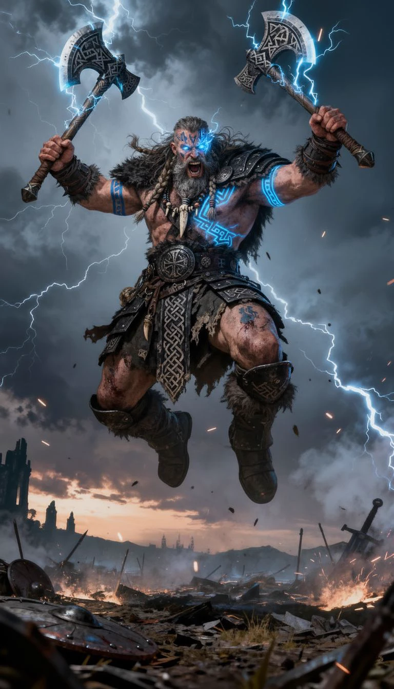 Berserker leaping attack pose variation