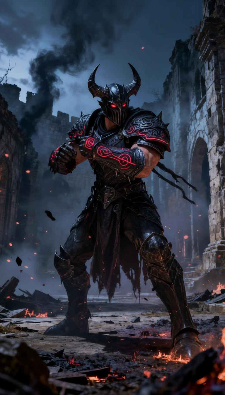 Dark knight combat stance