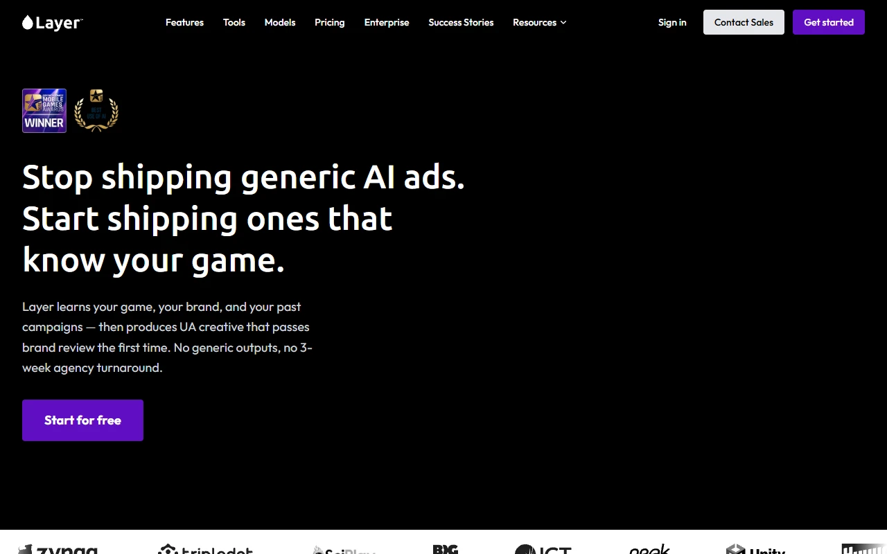 Layer AI — enterprise AI creative platform for game art production and entertainment brands